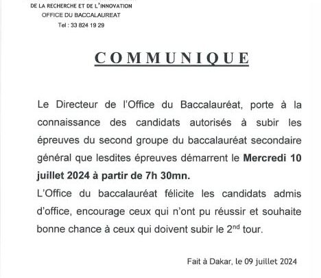 Baccalauréat 2024 : l’office du Bac a fixé la date du second tours…